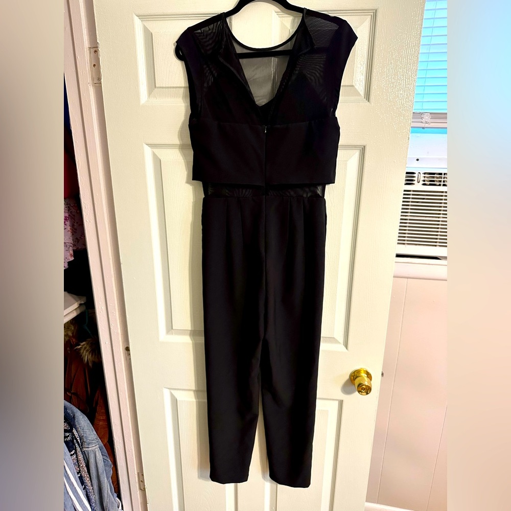 Express Sheer Black Jumpsuit - Size 8